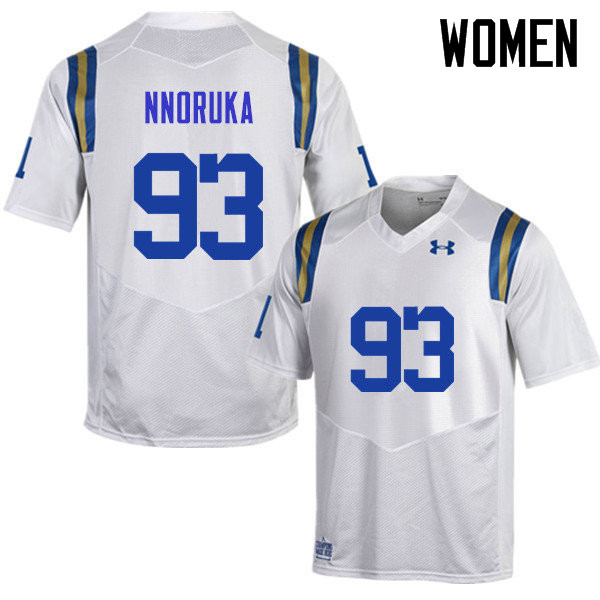 Women #93 Chigozie Nnoruka UCLA Bruins Under Armour College Football Jerseys Sale-White